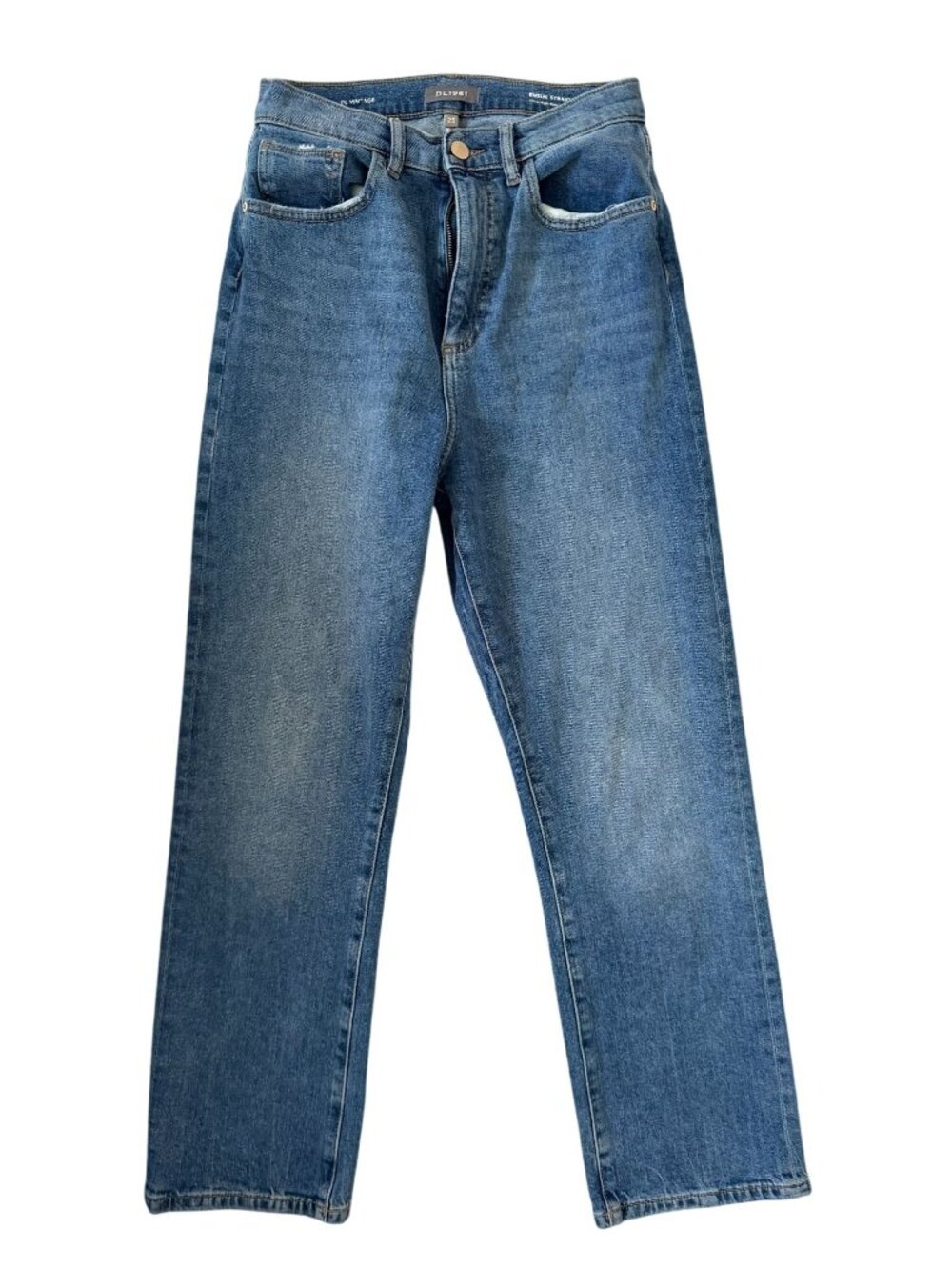 DL1961 Medium Blue Ankle Straight Jeans